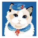 [굿에듀] 번호대로 색칠하기 (중) - 고양이 (블루) / 멋진 화가가 될 수 있어요! / 아주 쉬운 색칠놀이