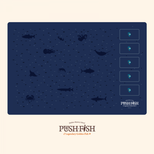 푸시피시 전용매트 (60cmX40cm) / 남녀노소 카드게임 / 60여종 물고기 낚시보드게임 / 스토리텔링 알까기게임