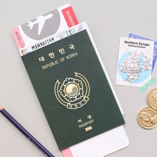 [도토리클래스] 미니아코북-내가 만드는 여권북  / 세계여행 출입증  /* 탑승권 2장, 스탬프 포함