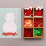 [도토리클래스] 반짝 스노우맨 카드&봉투(10인용,6종류) / 예쁜 크리스마스카드 DIY