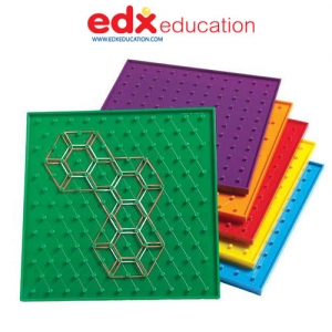 칼라 지오보드 23cm(9") 6종세트 / 오감놀이 / 색, 형태 인지력, 시각공간 지각력 발달 / 창의력이 쑥~쑥~ 유아고무줄놀이!