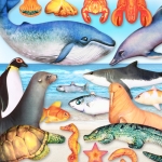 실사인형 해양생물 20종세트 / 해양생물 헝겊인형 / 누리과정 활동자료 바다동물