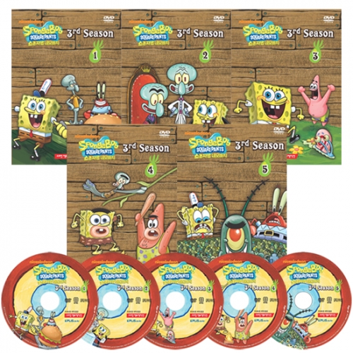 [DVD] 스폰지밥 네모바지 3집 5종 세트 -SpongeBob SquarePants / 초등영어 방과후교재 / 영어와 재미를 동시에~!