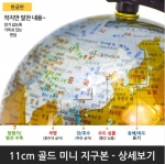 11cm 미니 지구본 / 진공성형공법으로 선명한 인쇄 / 인테리어소품 / 물에도 OK~!, 쓰고 삭제도 OK~!