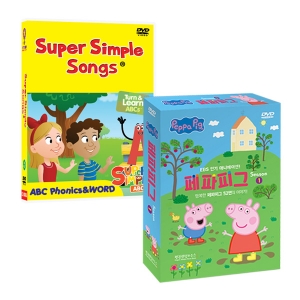 [DVD] NEW 페파피그 (Peppa Pig) 1집 10종 + NEW 슈퍼심플송 ABC파닉스&워드 8종, 총18종세트 / EBS인기에니메이션