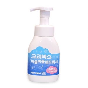 [위생용품] 크리넥스 버블버블 핸드워시 - 상큼향 250ml (펌프형) / 거품비누 / 미세먼지까지 싹~!