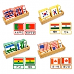 세계국가명칭 3단계 PP카드 (한글판)  / 158개국 국기, 명칭 주요내용 설명  / 대륙별 카드 색구분