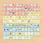 몬테소리 명칭 3단계카드 - 한글판 / 감각카드+수카드+언어카드+문화카드+일상카드 총 106장 / 3단계 한글낱말카드