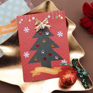 해피트리 카드&봉투 (10인용) / 크리스마스 카드 / 멋진 크리스마스카드 만들기