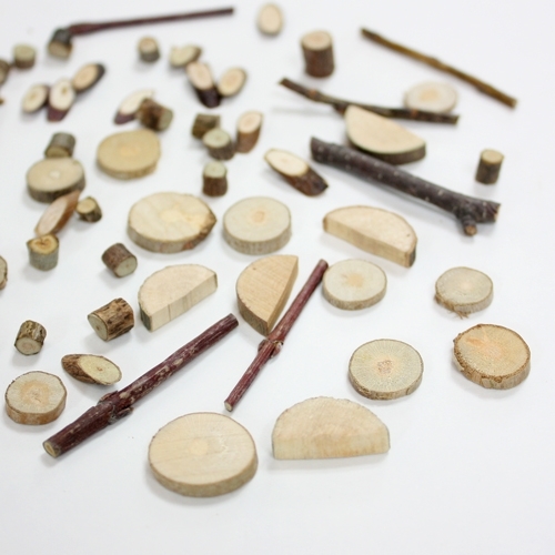 [에코키즈] 소형나무종합재료 - 7가지 묶음 / 천연나무재료 / 나무공작재료 / 나무조각 재료