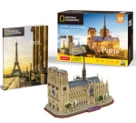 [큐빅펀] 내셔널 지오그래픽 도시 여행 시리즈 - 파리 노틀담 대성당 / 최고 품질의 3D퍼즐 / 페이퍼 입체퍼즐