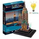 [큐빅펀] 엠파이어스테이트빌딩 LED / 3D퍼즐 / 입체퍼즐 / LED조명 입체퍼즐 / 뉴욕의 상징 엠파이어 스테이트 빌딩 LED조명 3D퍼즐