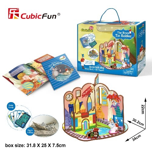 [큐빅펀] 동화 시리즈 - 꿋꿋한 주석 병정 (3D퍼즐+동화책+놀이카드+종이배 접기) / 입체퍼즐 / 3D퍼즐 / 어린이 동화 3D퍼즐 / 어린이 선물용 퍼즐