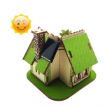 3D 입체퍼즐 나무 태양광주택 만들기 (5개) / DIY 3D퍼즐 나무태양광 주택 / 3D태양광주택만들기
