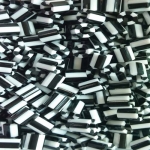[펄러비즈] 투톤컬러 - 검정+흰색 / 5mm / 55g (약1,000개입) / 컬러비즈