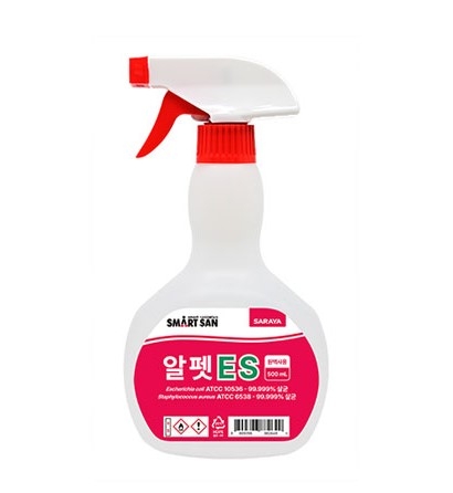 [살균소독제] 알펫ES 500ml *최소수량 5개 / 곡물발효알콜 58.8% / 조리기구, 싱크대, 테이블, 스위치 살균소독 / 식품 혼합제제