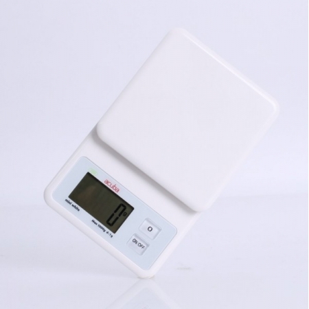 [주방저울] 아쿠아 디지털 주방저울 미니화이트 (1g~1kg) / 초대형 액정화면 / 자동꺼짐 기능 / 벽걸이 기능