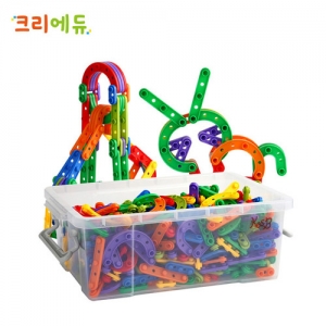 버클블록 500pcs / 블록놀이 / 무지개색상 6가지 모양 버클블록놀이로 창의력, 소근육 UP~!