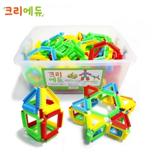 소프트멀티링블록150pcs / 홈과 홈 사이를 끼워서 연결하는 블록놀이 / 창의력, 눈과 손의 협응력, 소근육 UP~!