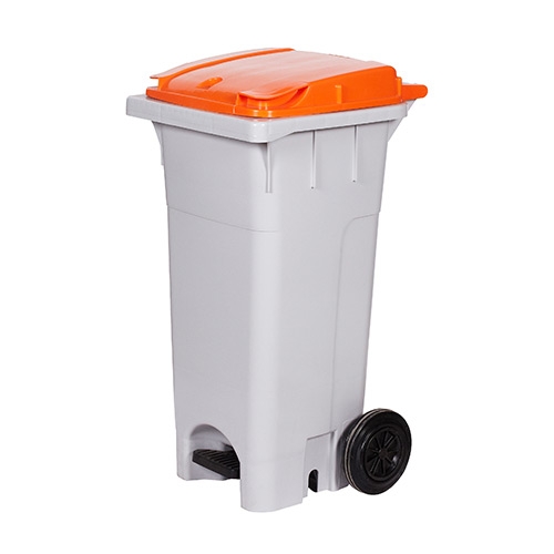 페달형 음식물 쓰레기통 120리터 - PCS 120P / 페달형 음실물쓰레기통/ 자동상차용기