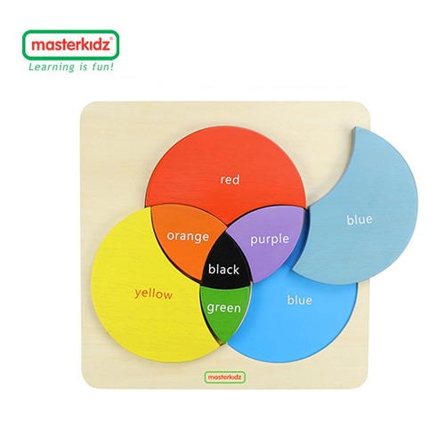 [마스터키즈] 뉴 삼원색 믹싱퍼즐 / 3원색 색결합 원목퍼즐 / 색변화와 색개념 학습 / 원목완구