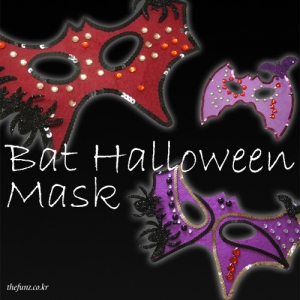 [더펀즈] Bat halloween mask (5인용) 5개 / 할로윈 박쥐마스크 / 할로윈 마스크 / 할로윈데이 소품