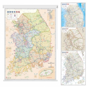 대한민국지도_앤틱_롤스크린 115cm×155cm (중형) *규격 3종 택 1 / 롤스크린 대한민국지도