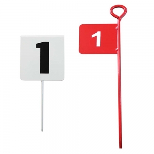 육상마커 - 빨강 45cm (12개 1세트) / 육상투척표시용 마커 / 원반, 창, 해머, 포환 경기시 사용가능