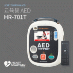HR-701T AED 교육용 자동심장충격기 / 배터리 일체형 교육·훈련용 심장충격기 / LCD화면 영상안내  / 4개국어 지원 / 리모컨 제어