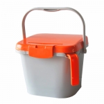 내통잠금형 음식물 쓰레기통 3리터 (주황) - PCS 3S1 / 단독주택용 음식물쓰레기통