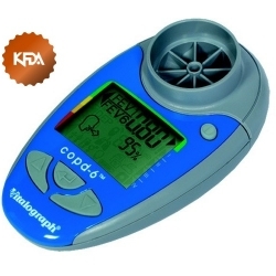 COPD-6 휴대용 폐활량측정기 (폐나이측정기) (kim3-866) 소모품 기본포함 / 금연예방교육교구