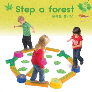 [EDX] 숲속을 걸어요 / 나무 밑둥, 나뭇잎 밟기, 통나무 다리 / 균형감각 발달교구 / 밸런스감각놀이
