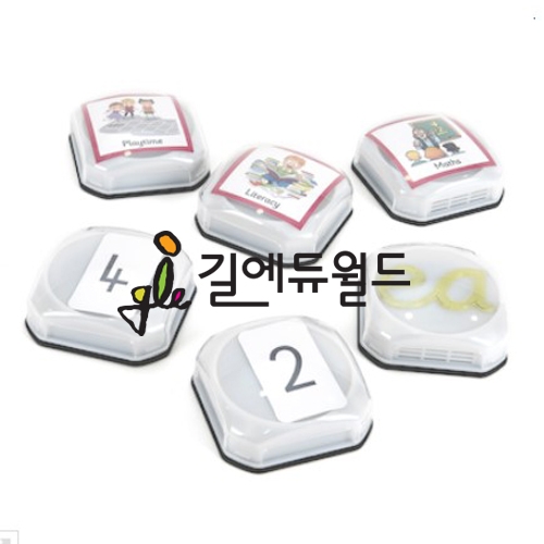 [언어치료] 사운드 라이트 토킹버튼 6개 / 시각장애·언어장애 학습과 의사소통 보조기기 / 녹음-빨간색 조명, 재생시 녹색 조명 / 60초 녹음