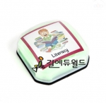 [언어치료] 사운드 라이트 토킹버튼 6개 / 시각장애·언어장애 학습과 의사소통 보조기기 / 녹음-빨간색 조명, 재생시 녹색 조명 / 60초 녹음