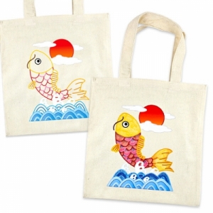 에코가방 채색그리기-민화 물고기 *최소수량 10개 (**국화,닭 혼합선택가능) / 에코백만들기