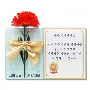 카네이션 감사상장 카드(5인용) / 어버이날선물 / 카네이션선물
