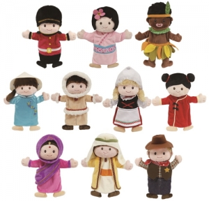 손인형 세계여러나라 세트 10종 (약 28X32cm) / *일시품절 : 8월 중순 입고예정/  인형극놀이 / 역할놀이