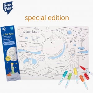 슈퍼쁘띠 실리콘 컬러링 매트-어린왕자 (안전 마커펜 5개 포함)