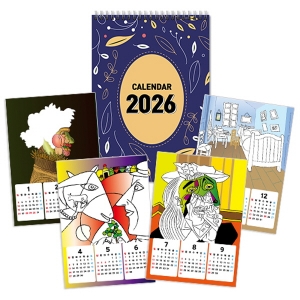 2026년 명화그리기달력-파랑 *최소수량 10개 / 2026년달력만듫기