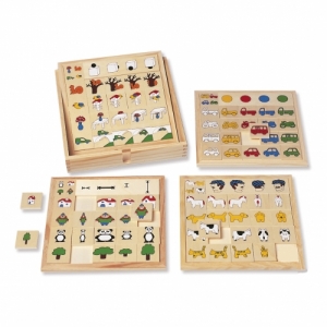 [구알라] 지시퍼즐 B / 원목퍼즐 / 방향,위치,크기,색상 개념학습