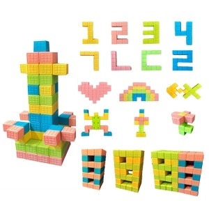 컬러풀 회전식 자석블록 만능큐브 96pcs / 창의자석블록