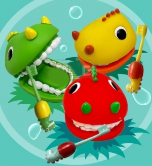 소프트 공룡치카 양치놀이 6pcs / 병원놀이 / 양치교육