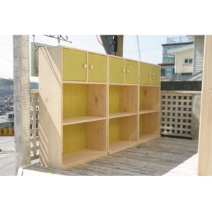 올리브 서랍책장 800X300X1000mm / 그린수납책장 / 어린이집책장 / 유치원책장