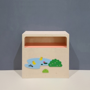 파티션 3단교구장C / 원목파티션교구장 / 어린이집파티션교구장 / 유치원파티션교구장