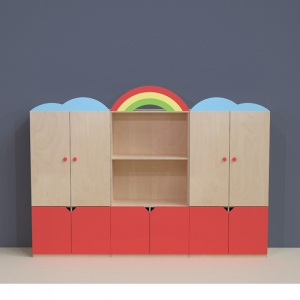 무지개 수납장 / 원목수납장 / 어린이집원목수납장 / 유치원원목수납장