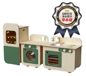 자작합판소꿉놀이-바실세트(씽크대,냉장고,세탁기) / 역할놀이 / 주방놀이