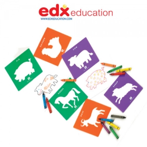 EDX 농장동물스텐실 (도안판 6장) / 공판화