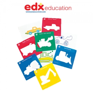 EDX 중장비차량스텐실 (도안판 6장) / 공판화