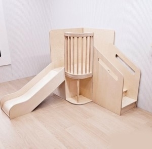 자작나무 원목미끄럼틀 / 어린이 테라스 원목미끄럼틀 / 원목핸드메이드미끄럼틀