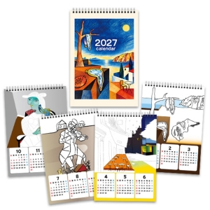 2027년 양띠해 컬러링 캘린더-명화2 *최소수량 10개 / 2027년달력 / 2027년캘린더